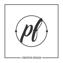 Initial Letter PF Logo Template Design Vector Illustration
