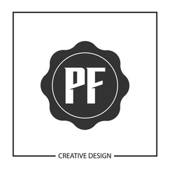 Initial Letter PF Logo Template Design Vector Illustration