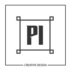 Initial Letter PI Logo Template Design Vector Illustration