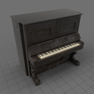 Antique upright piano