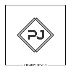 Initial Letter PJ Logo Template Design Vector Illustration