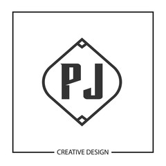 Initial Letter PJ Logo Template Design Vector Illustration