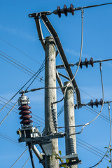 Overhead electric power lines - 231254379