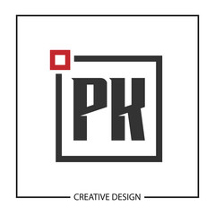 Obraz premium Initial Letter PK Logo Template Design Vector Illustration