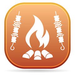 Grilled kebab icon