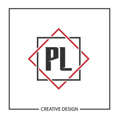 Initial Letter PL Logo Template Design Vector Illustration