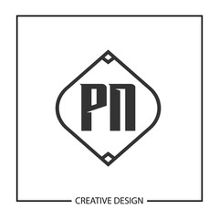 Initial Letter PN Logo Template Design Vector Illustration