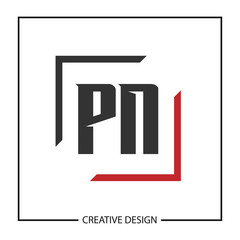 Initial Letter PN Logo Template Design Vector Illustration