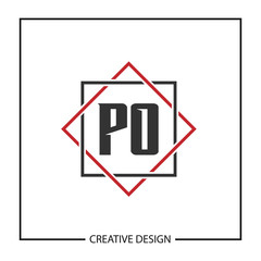 Initial Letter PO Logo Template Design Vector Illustration