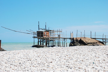 Trabocco da pesca in Abruzzo