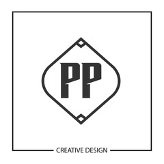 Initial Letter PP Logo Template Design Vector Illustration