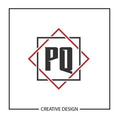 Initial Letter PQ Logo Template Design Vector Illustration
