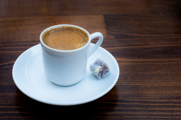 Turkish coffee and delight