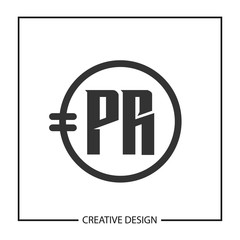 Initial Letter PR Logo Template Design Vector Illustration