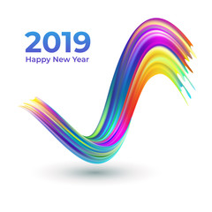 Colorful Abstract Brush Paint Strokes