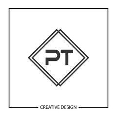 Initial Letter PT Logo Template Design Vector Illustration