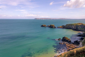 Larrybane Bay, Northern Ireland, open sea overview