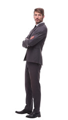 full-length .portrait of a confident young businessman