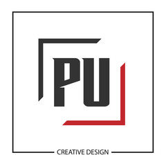 Initial Letter PU Logo Template Design Vector Illustration