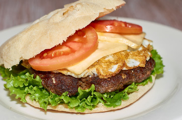 homemade meat sandwich