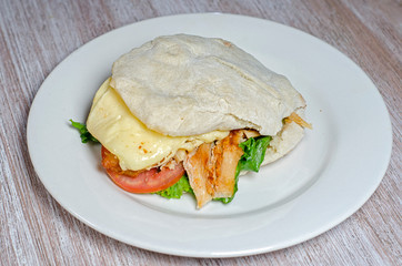 homemade chicken sandwich with cheese