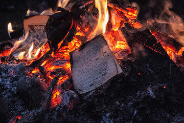 Burning old books