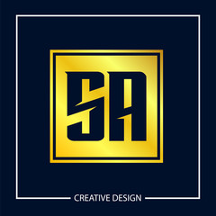 Initial Letter SA Logo Template Design Vector Illustration