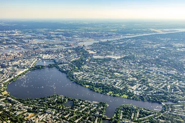 Hamburg, Germany and Alster from above © Philip Richter