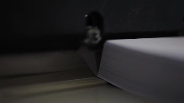 Industrial guillotine paper cutter, documents, books, flyers