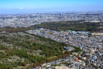 多磨霊園／空撮