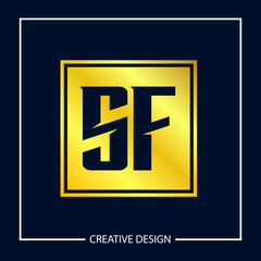 Initial Letter SF Logo Template Design Vector Illustration