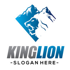 Lion Ice Logo Vector