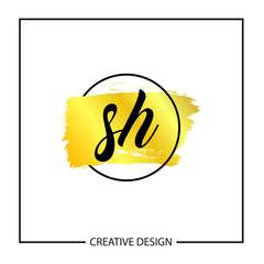 Initial Letter SH Logo Template Design Vector Illustration