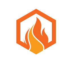 Fire flames Logo design inspiration vector icons