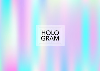 Magic Hologram Lights Vector Background. Soft Trendy Tender Pearlescent Rainbow Overlay. Rainbow Holographic Princess, Fairytale, Cute Girlie Paper. Unicorn Fairy Tale Rainbow Glitch Hologram Gradient
