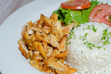 shredded chicken with rice