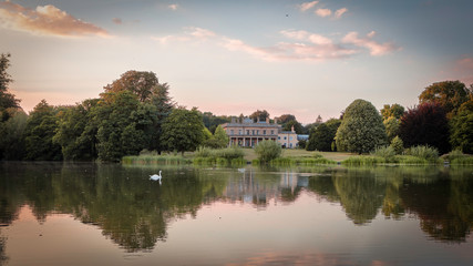 english country house in parkland