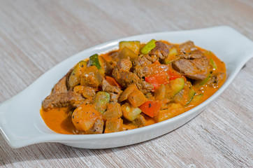 stew of meat with rice