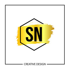Initial Letter SN Logo Template Design Vector Illustration