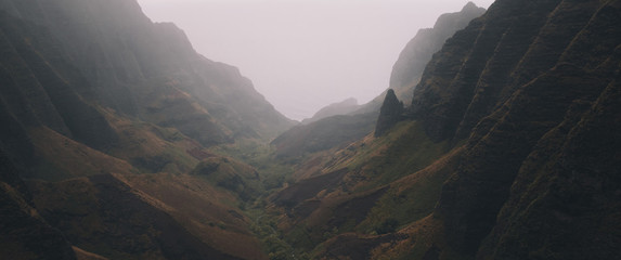 Kauai island moody landscape