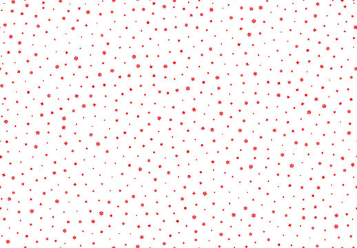 Winter Seamless Pattern Background With Red Snowflake