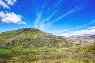 Snowdonia landscape Uk.