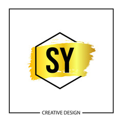 Initial Letter SY Logo Template Design Vector Illustration