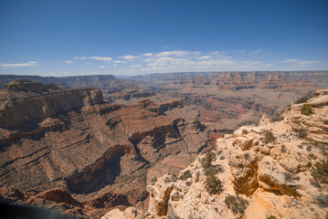 View of Grand canyon on sunny day