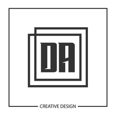 Initial Letter DA Logo Template Design Vector Illustration