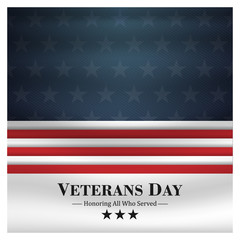 veterans day, November 11, honoring all who served, posters, modern brush design vector illustration