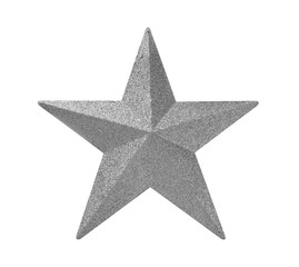 silver star isolated on white background