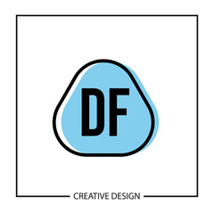 Initial Letter DF Logo Template Design Vector Illustration