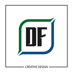 Initial Letter DF Logo Template Design Vector Illustration