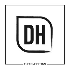 Initial Letter DH Logo Template Design Vector Illustration